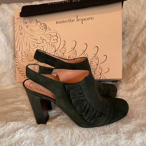 Nanette Lepore French Maid Bootie suede. Size 7